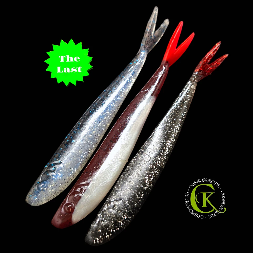 3x  V - Shad 11cm Gummifisch Jenzi Kauli Uklei Stint Ukelei Kunst Köder Vertikal - Bild 1 von 1