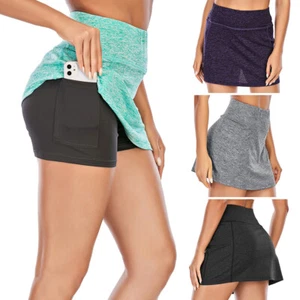 Spring 2-In-1 Skort Light weight Skirt for Casual Tennis Golf Sports Short Skirt - Picture 1 of 16