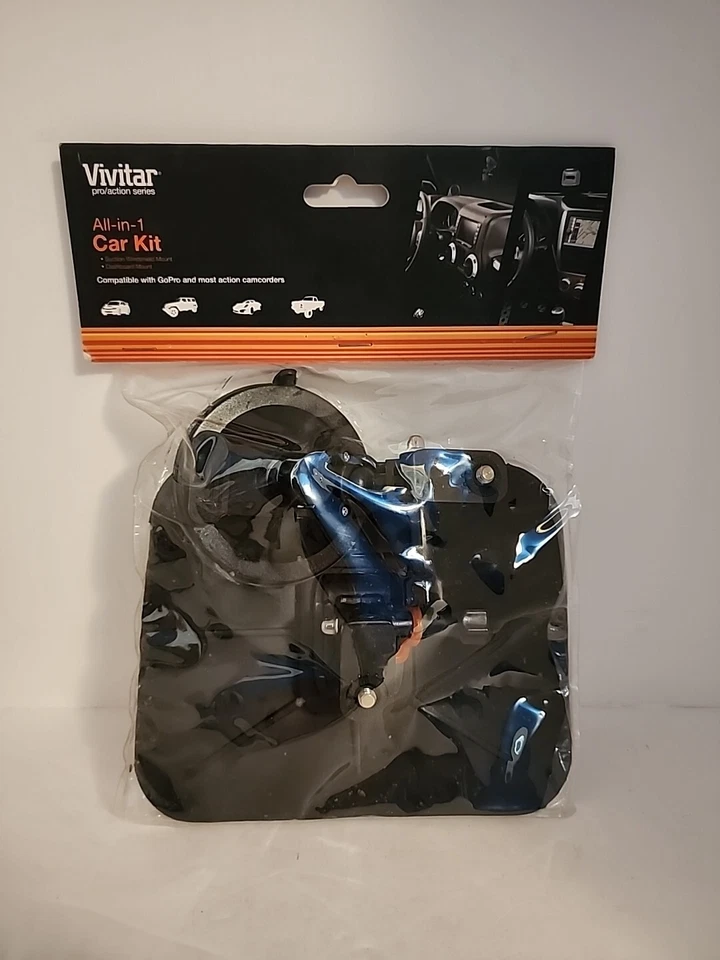 Vivitar Pro/Action Series All-In-1 Car Kit Black NEW Dashboard Set, GoPro Comp. - Image 1 of 4