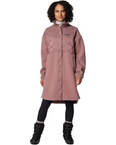 Columbia Womens Cloud Point Long Fleece Women's Coat Fig purple Size Medium $100 - Picture 1 of 4