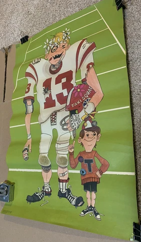 Vintage Majestic-Penn State Poster 1971 Football “Taxi Squad” Cover