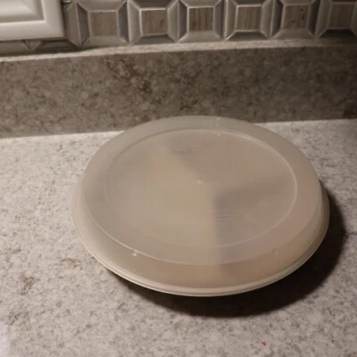 Vintage Anchor Hocking MIcrowave freezer Divided Plate with Lid 9.5" PM486-TI - Image 1 of 4