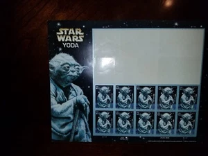 2007 Star Wars YODA stamps 41 cent Scott #4205 half-pane - Bild 1 von 1