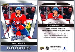 25-26 UPPER DECK MVP BASE & RC'S #1-250 - PICK FROM LIST - FREE COMBINED SHIP - Picture 1 of 235