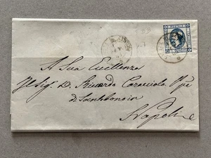 A) Lettera Regno 15 cent Litografico I tipo Castel di Sangro 13.9.1863 per Napol - Picture 1 of 5