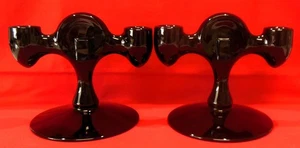 Duncan & Miller PAAR Art Deco Black Rocket Double Wandleuchter Kerzenhalter - Bild 1 von 22