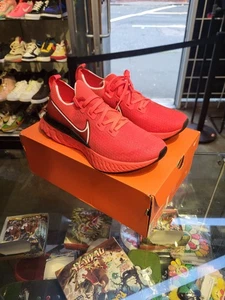 Size 11 - Nike React Infinity Run Flyknit Bright Crimson Black - Picture 1 of 6