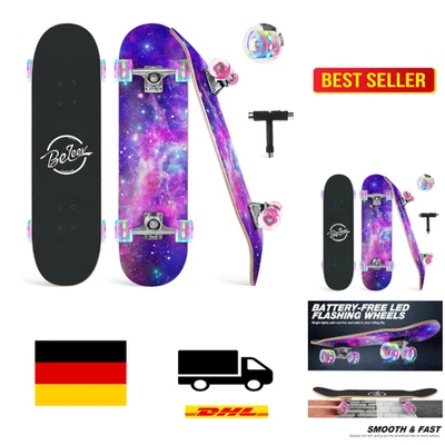 BELEEV Skateboard 31x8 Zoll Komplette Cruiser Skateboard für Kinder Jugendliche