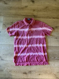 Polo Ralph Lauren Herren Poloshirt Rot Kurzarm Batik Größe M - Bild 1 von 3