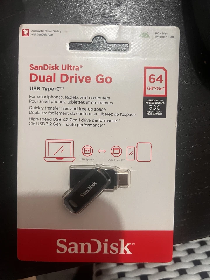 SanDisk Ultra Dual Drive Go 64GB USB-A/USB-C Flash Drive - Black... - Image 1 of 1