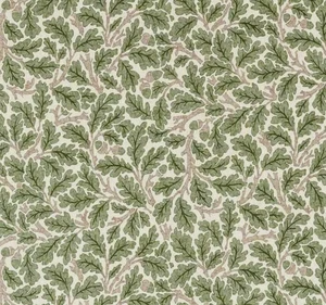 WILLIAM MORRIS VORHANGSTOFF DESIGN Eiche 4,4 METER SALBEIGRÜN OUTDOOR - Bild 1 von 6