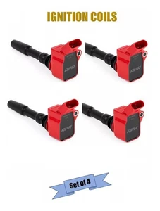APR Holley Ignition Coils Red 4Pc For Audi Volkswagen Porsche Bentley MS100192 - Picture 1 of 11