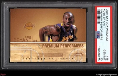 2004-05 SkyBox Premium Performers #16 Kobe Bryant LAKERS PSA 10 GEM MINT POP 5 - Image 1 of 2