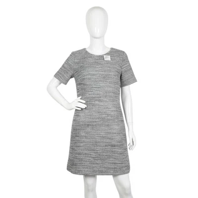 Club Monaco новый с Ярлыками короткий рукав платье серый смесь Tweed трапециевидный Shift работы офиса L/G - Изображение 1 из 4