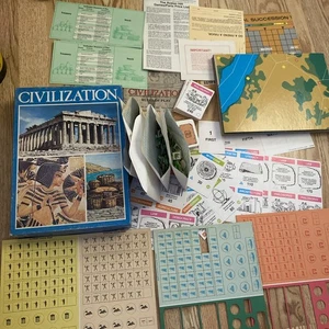 Avalon Hill Civilization Book Case Game 1st Edition 1981 Partly Unpunched - Picture 1 of 14