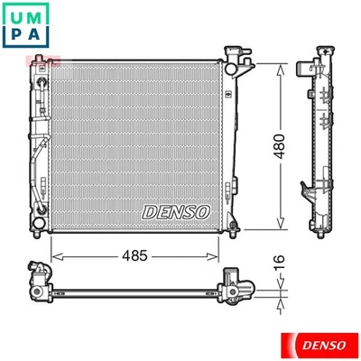RADIATOR ENGINE COOLING DRM41007 FOR HYUNDAI ix35/SUV TUCSON/IX35/II KIA 2.0L - Image 1 of 4