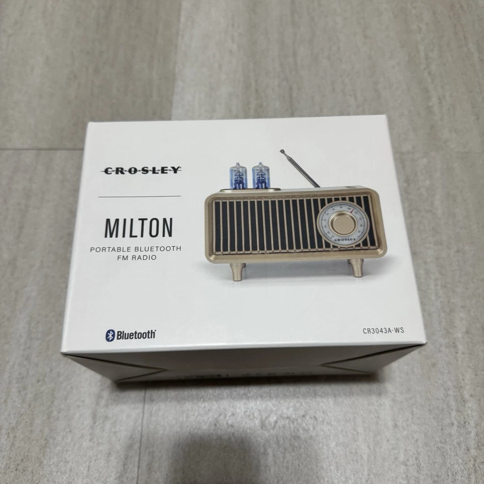 Crosley CR3043A-WS Milton Portable Rechargeable FM Radio Bluetooth-White Sand - Image 1 of 4