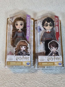 Lot of 2 Hermione Granger and Harry Potter w/Wand 8" Poseable Dolls NEW in Box - Picture 1 of 13
