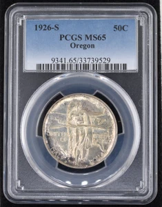 1926-S Oregon Commemorative US Half Dollar PCGS MS65 Uncirculated - Picture 1 of 8