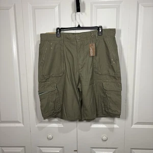 Old Navy Cargo Shorts Mens 38 Green Utility Pockets Outdoor Casual Workwear - Picture 1 of 8