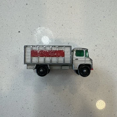 Vintage Lesney Matchbox No 11 Mercedes Scaffolding Truck Gray With Red Signage - Image 1 of 4