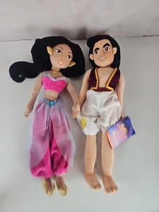 Disney Aladdin & Jasmin 18" Plush Dolls Prince Soft Toys, Princess, Rare - Picture 1 of 12