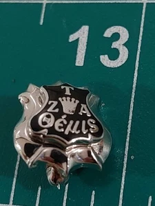 Vintage sterling silver Zeta Tau Alpha ZTA Sorority Fraternity Badge Pin - Picture 1 of 5