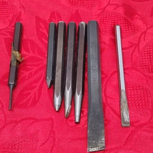 SK Tools USA, 6 pcs. Punch/Chisel set 3/32, 1/8, 3/8, 3/16 & 3/32 Pin Punch - Picture 1 of 8