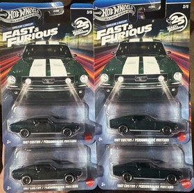 ONE Hot Wheels &lsquo;67 CUSTOM MUSTANG Fast & Furious Silver Series Dream Lineup NEW