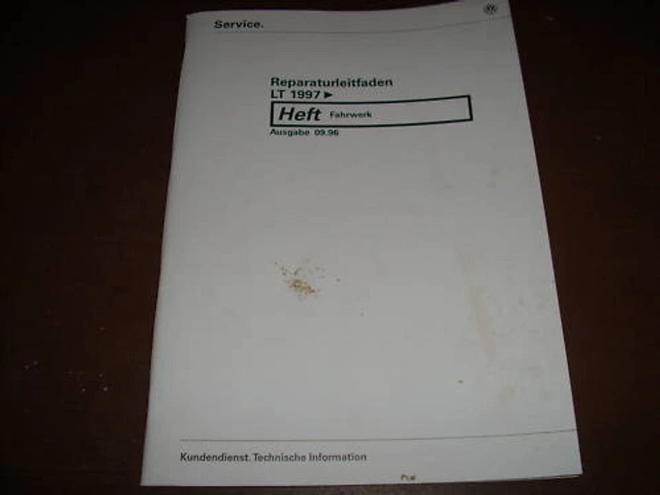 Manual De Taller VW Bus LT Chasis Desde 1997 Estado 09/1996 - Imagen 1 de 1
