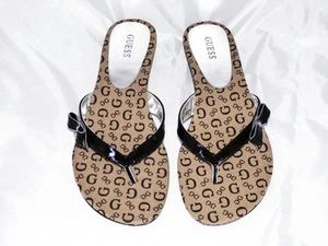 Neue authentische Guess Strings von Marciano Cooper hellbraun Denim Textil/schwarz Lack 6,5 - Bild 1 von 1