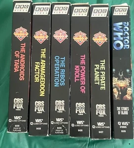 Doctor Who Classic 6 Vhs Lot Tom Baker - Bild 1 von 4