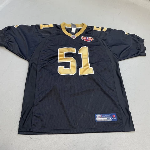 Reebok NFL Super Bowl XLIV New Orleans Saints Jonathan Vilma 51 Jersey Mens 54 Cover