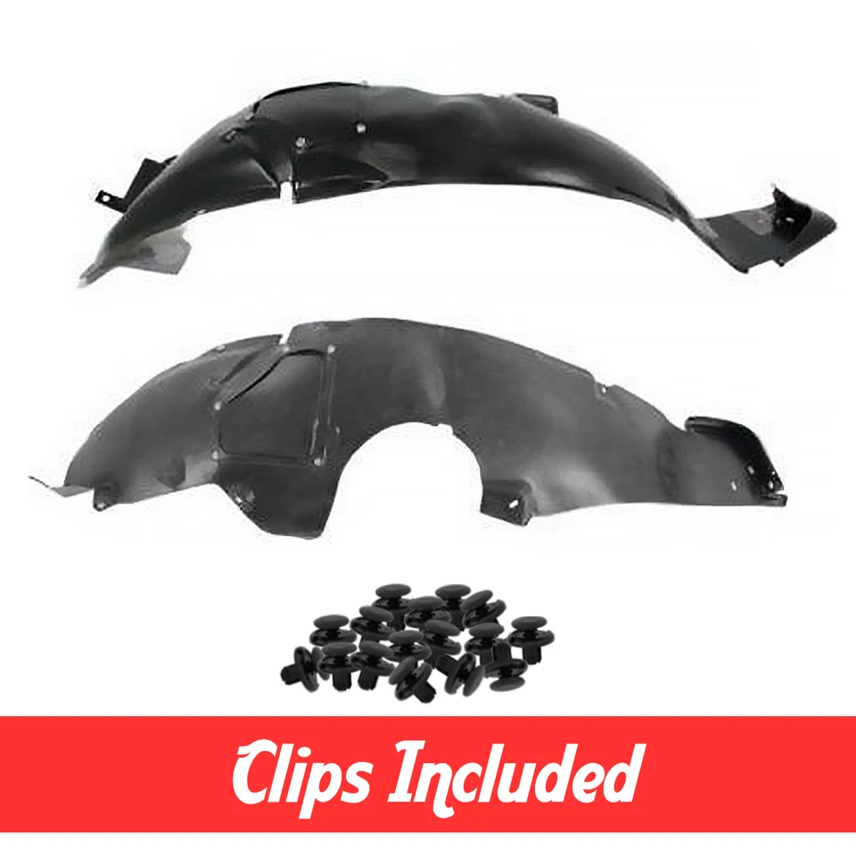 Juego de forro de guardabarros delantero izquierdo y derecho con clips para Chrysler PT Cruiser 2001-2006 Foto 1 de 4