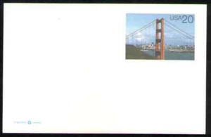US. UX282. 20c. Golden Gate in Daylight. MNH. 1997 - Picture 1 of 1