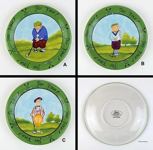 TAKE YOUR PICK! Certified International PAR FOUR: Dessert Plate/s, SUPERB+! Golf - Picture 1 of 6