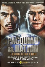 Original Vintage Manny Pacquiao vs. Rickey Hatton Spanish Boxing Fight Poster