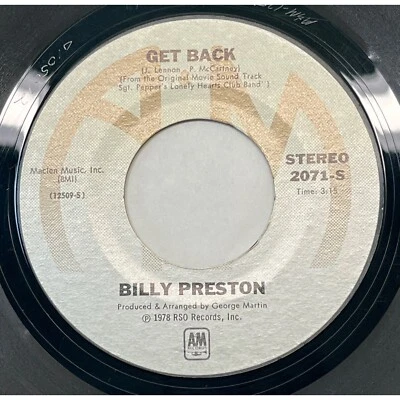 Billy Preston Get Back / Space Race 45 Pop From Sgt Peppers Lonely Hearts Club - Image 1 of 4