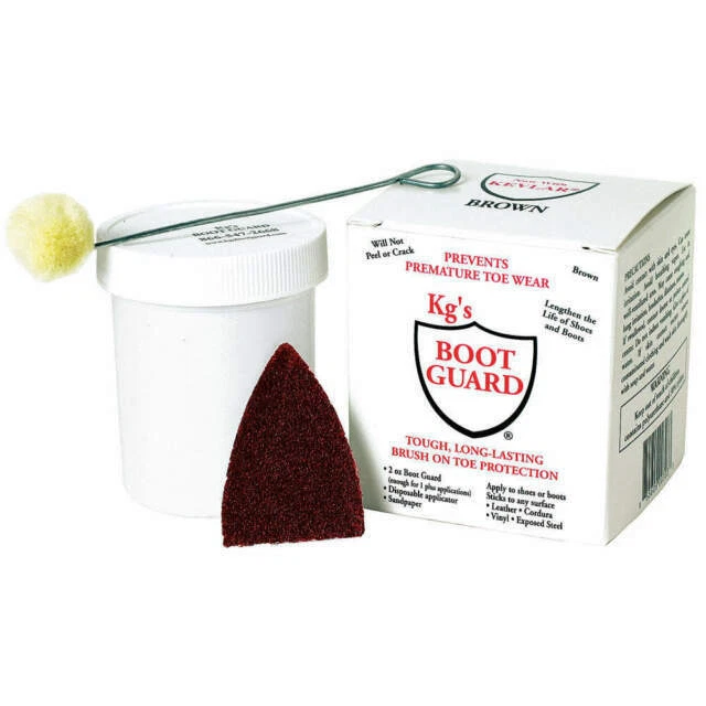 Kg's Boot Guard Brush on Toe Protection - Brown, 2oz