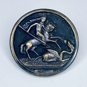 Antique Button of St Georges Slaying The Dragon - 26 MM end 19th Century Rare - Picture 1 of 12