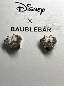 Disney X BAUBLEBAR Minnie Mouse Oro Pavé Pendientes NUEVO - Imagen 1 de 9