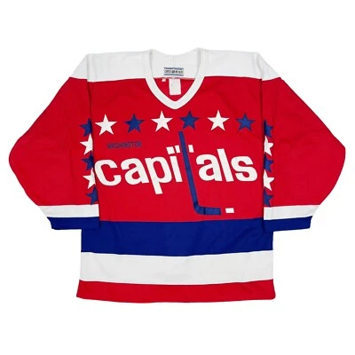 CAMISETA DE HOCKEY DE COLECCIÓN RARA WASHINGTON CAPITALS AUTÉNTICA CCM AIR KNIT TALLA 44 Foto 1 de 4