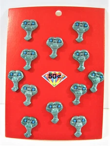 De colección E. T. Busto Extraterrestre Exhibición Solo Pin 12 En Tarjeta Stock Antiguo - Imagen 1 de 2