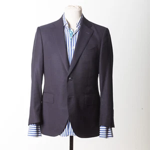 SUITSUPPLY La Spalla Sport Coat Solid Blue Wool Blazer EU50S US40S - Bild 1 von 6