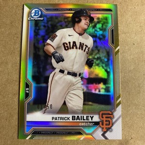 2021 Bowman Chrome GOLD Refractor Patrick Bailey 1/50 Mi