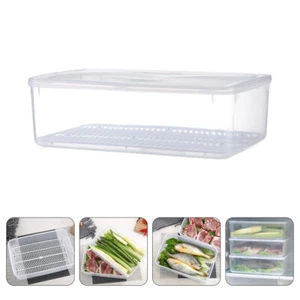 Food Storage Jar Plastic Preservation Holder Fridge Food Container - Picture 1 of 12