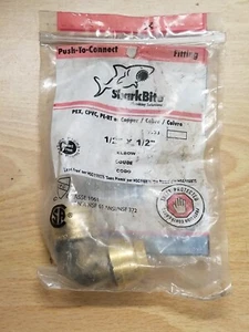 SharkBite U248LF 1/2" x 1/2" Brass Push 90° Elbow - Picture 1 of 1
