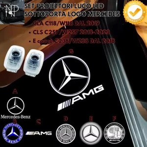 ✅LOGO PROJECTOR SET LED LIGHTS COMPATIBLE UNDER DOOR LOGO MERCEDES AMG CLA E✅ - Picture 1 of 3