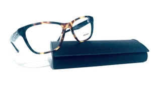 PRADA VPR 04T U6M-1O1 SPOTTED TORTOISE GRAY CAT EYE EYEGLASSES 52-16-14o ITALY - Picture 1 of 14