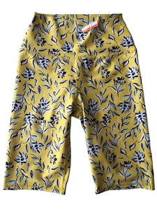 Alice + Olivia Shorts Damen XS High-Waist Biker Shorts Aaron gelb geblümt - Bild 1 von 9